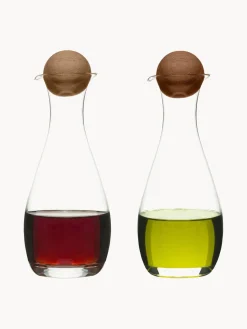 Aceitera y vinagrera de vidrio soplado Eden, 2 uds.