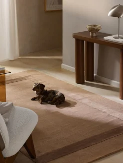 Alfombra artesanal de algodón texturizada Dania