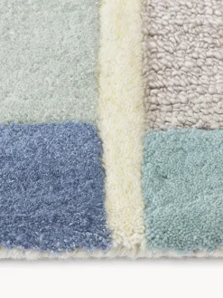 Alfombra artesanal de lana texturizada Pierre