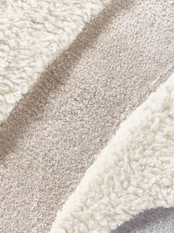 Alfombra artesanal de lana texturizada Rosco