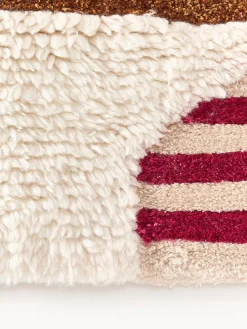 Alfombra artesanal de lana texturizada Rosco