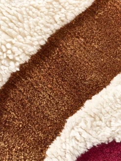 Alfombra artesanal de lana texturizada Rosco