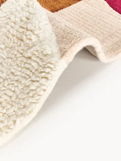 Alfombra artesanal de lana texturizada Rosco