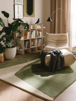 Alfombra artesanal de pelo corto Smilla