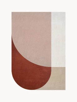 Alfombra artesanal de pelo largo de lana Follow The Trace