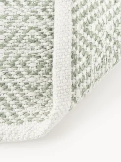 Alfombra artesanal exterior con estampado de rombos vintage Rika