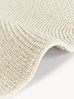Alfombra artesanal redonda de lana Eleni