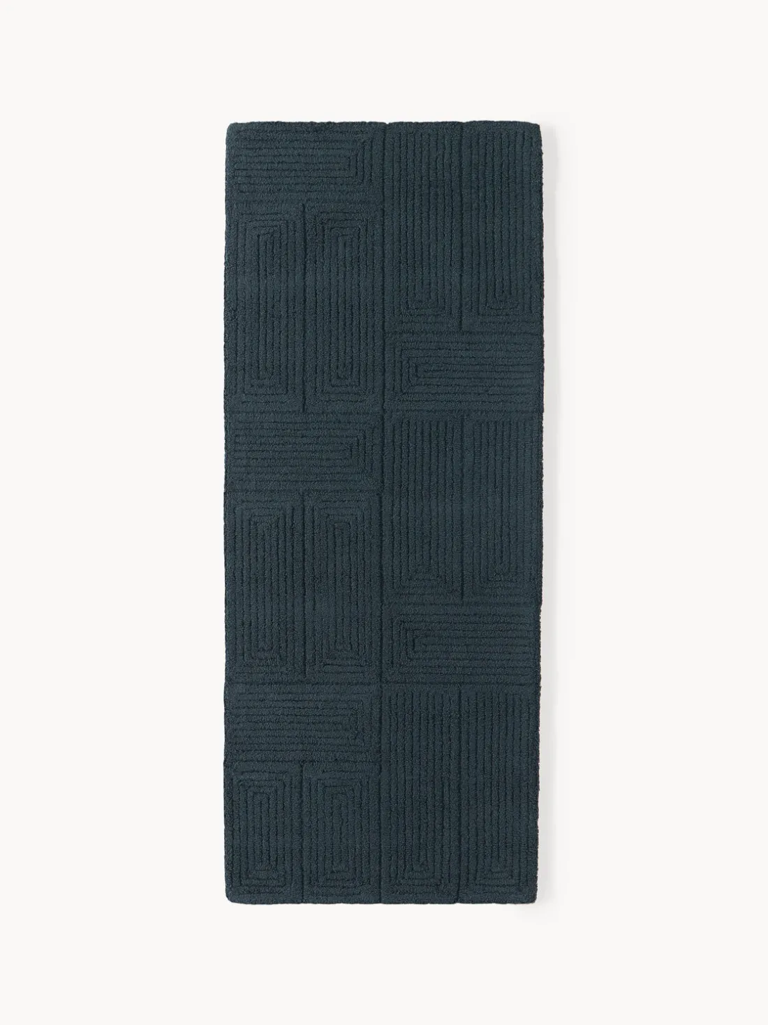 Alfombra corredor artesanal de lana con estampado geométrico Alexia