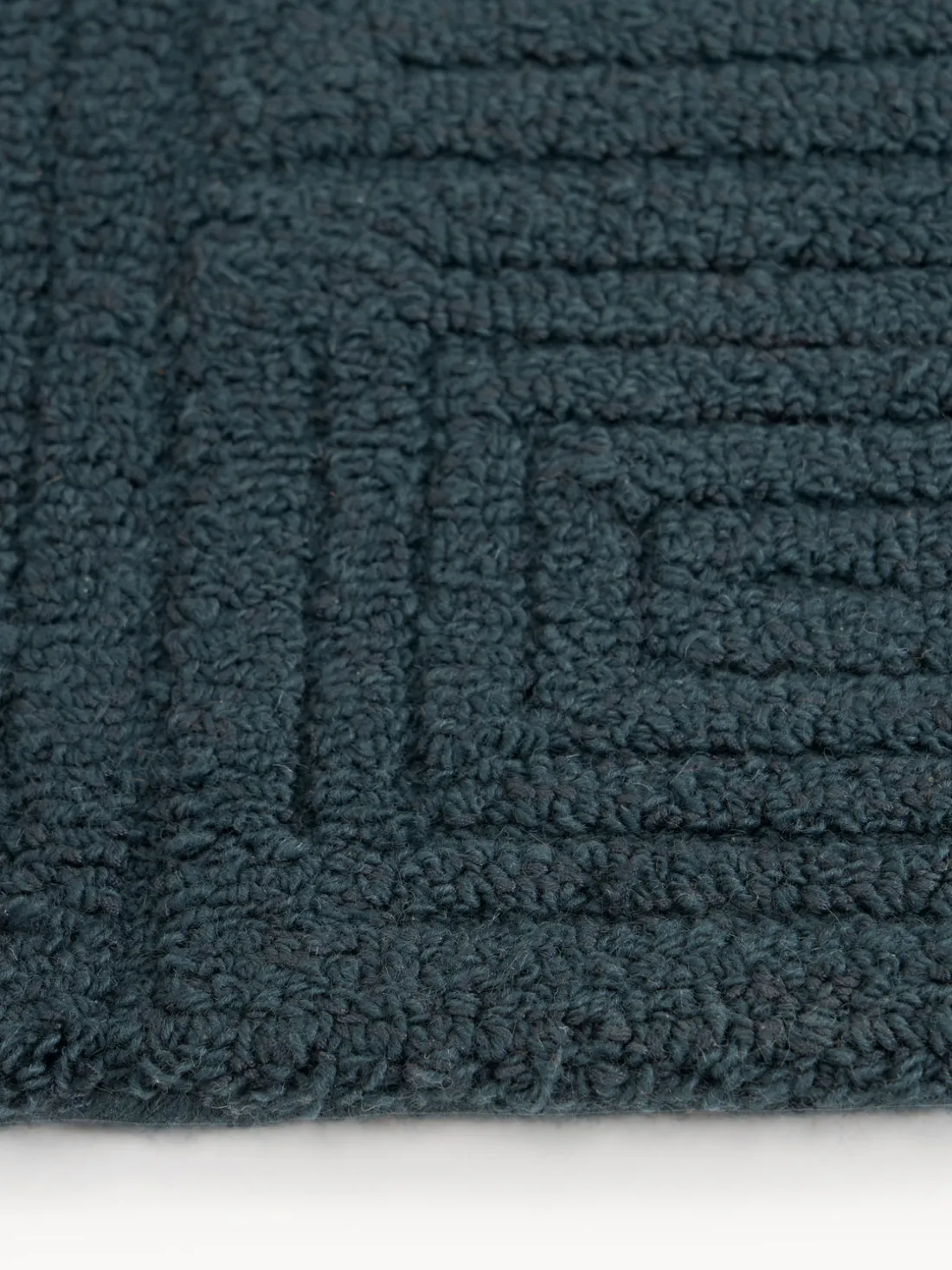 Alfombra corredor artesanal de lana con estampado geométrico Alexia