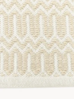 Alfombra corredor exterior artesanal con estampado geométrico Rune