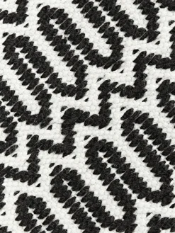 Alfombra corredor exterior artesanal con estampado geométrico Rune