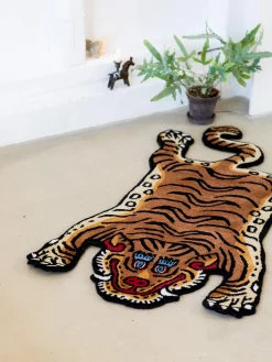 Alfombra de lana artesanal Tiger
