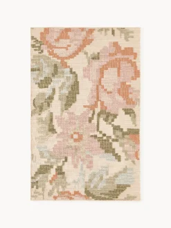 Alfombra de lana con estampado floral Rosha