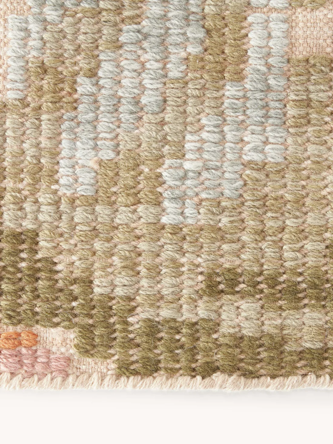 Alfombra de lana con estampado floral Rosha