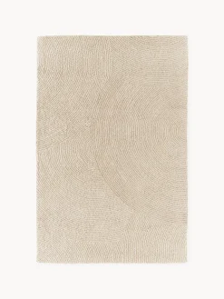 Alfombra de pelo corto artesanal de lana Eleni