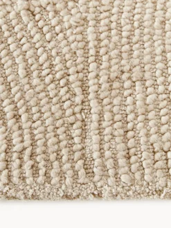 Alfombra de pelo corto artesanal de lana Eleni