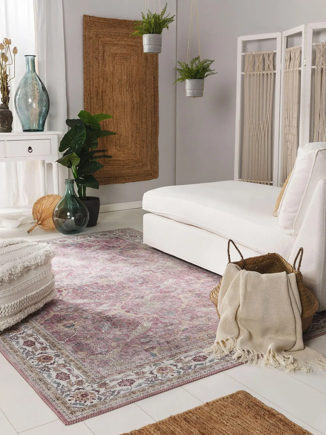 Alfombra de pelo corto con motivos ornamentales Laury