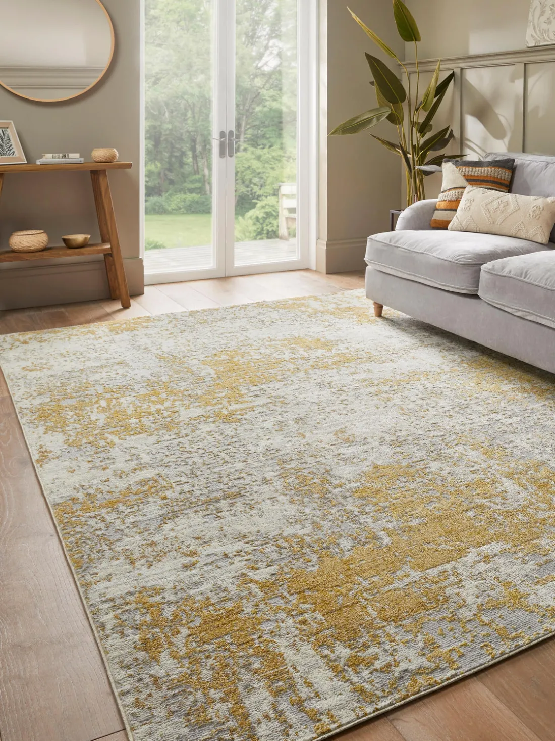 Alfombra de pelo corto con motivos abstractos Rossa