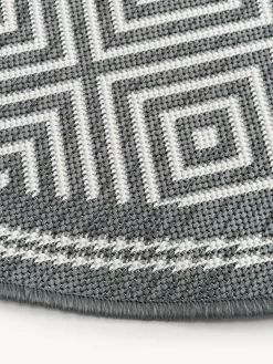 Alfombra exterior reversible redonda en rombos Reddy