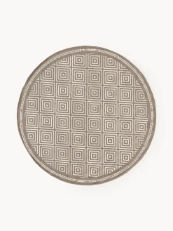 Alfombra exterior reversible redonda en rombos Reddy