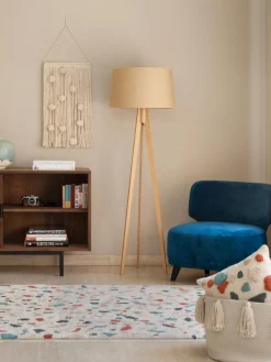 Alfombra infantil artesanal Terrazzo, lavable