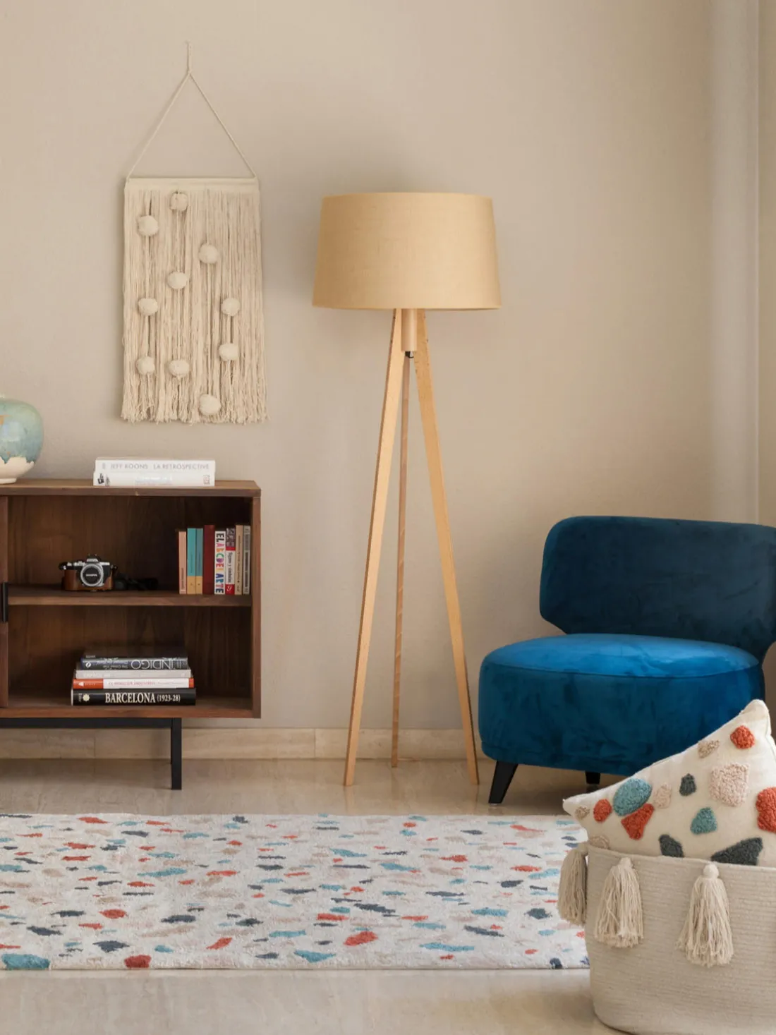 Alfombra infantil artesanal Terrazzo, lavable