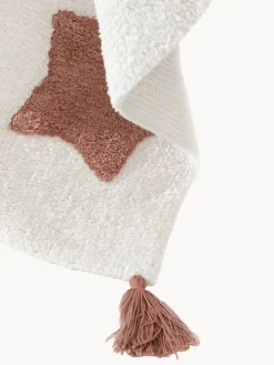 Alfombra infantil artesanal de algodón Estrellas, lavable