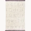 Alfombra infantil artesanal en capitoné con diseño de letras ABC, lavable