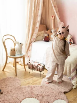 Alfombra infantil de lana artesanal Miss Mighty, lavable