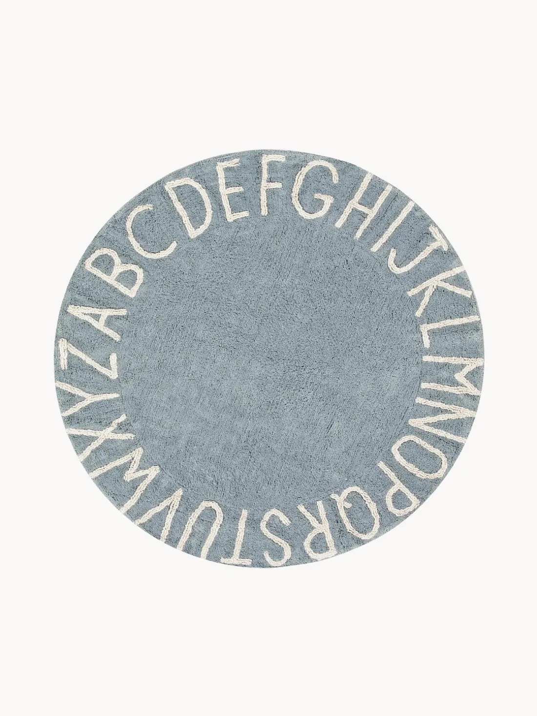 Alfombra infantil redonda con letras de diseño ABC