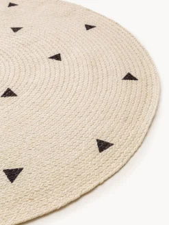 Alfombra infantil redonda artesanal de yute Pippa