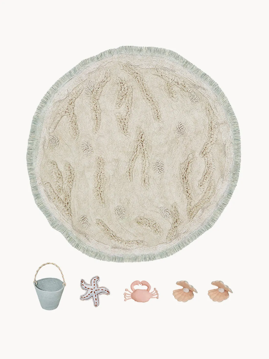 Alfombra infantil redonda lavable Island