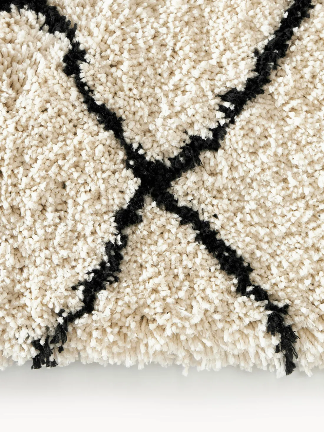 Alfombra mullida corredor artesanal de pelo largo Naima