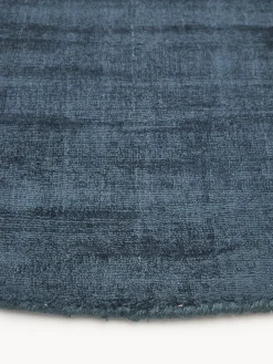 Alfombra redonda artesanal de viscosa Jane