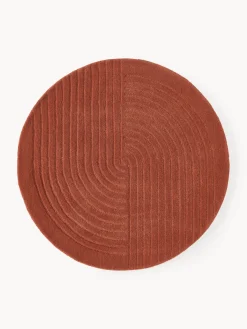 Alfombra redonda artesanal de lana Mason