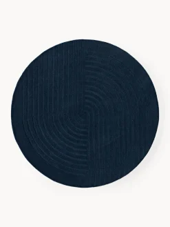 Alfombra redonda artesanal de lana Mason