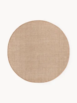 Alfombra redonda artesanal de lana Amaro