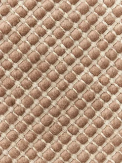 Alfombra redonda artesanal de lana Amaro