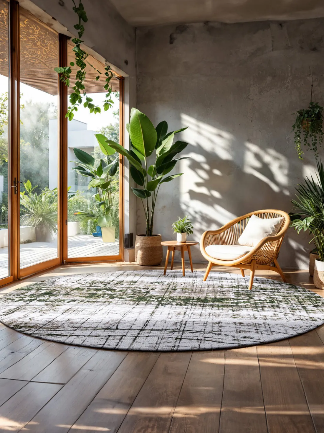 Alfombra redonda de interior/exterior Griff