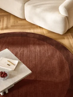 Alfombra redonda de pelo corto Kari