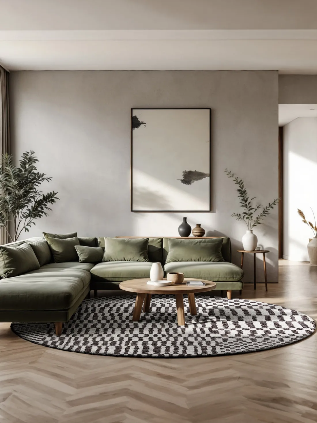 Alfombra redonda tejida Jacquard Barber