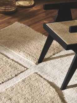 Alfombra texturizada de pelo largo Jade