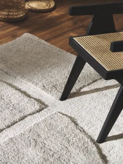 Alfombra texturizada de pelo largo Jade