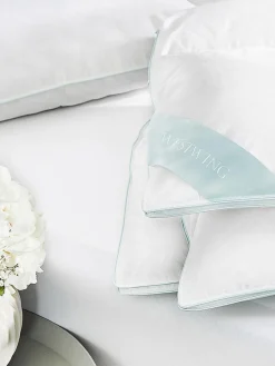 Almohada de plumas Standard, firmeza media