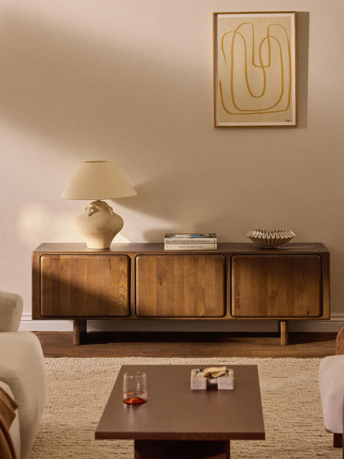 Aparador de madera de roble Chandler