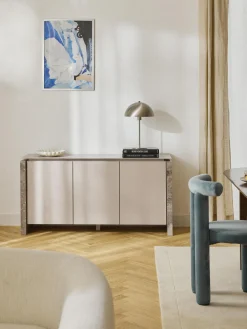 Aparador de mármol y metal Bruce