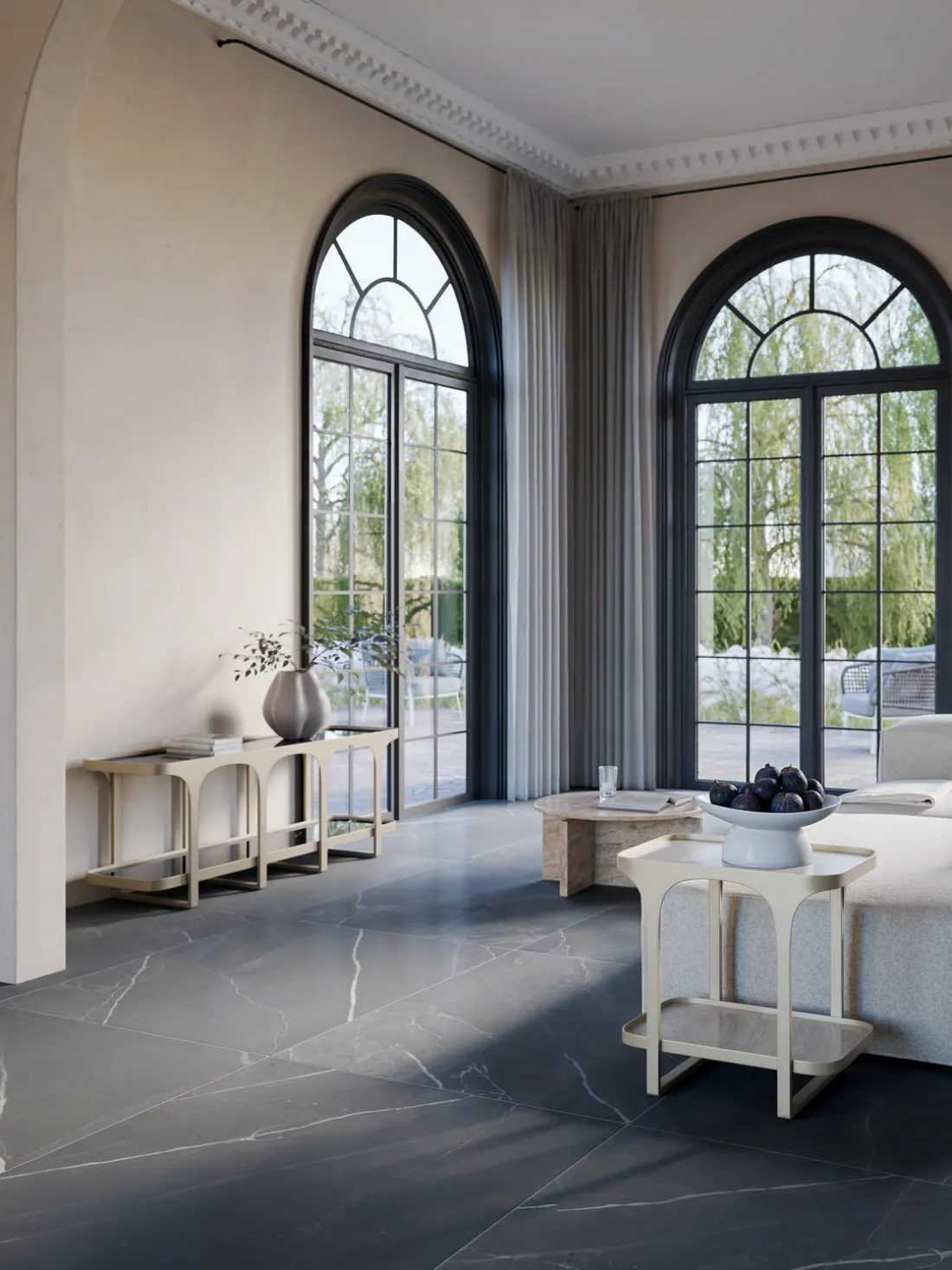 Aparador en look travertino Bella