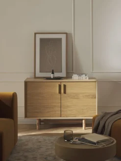 Aparador pequeño de madera de roble Diana