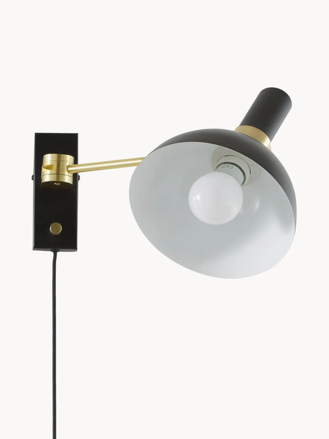 Aplique grande regulable con enchufe Larry