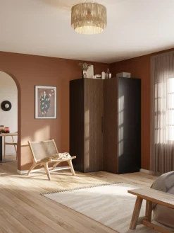 Armario esquinero modular Simone, 2 puertas (115 cm)